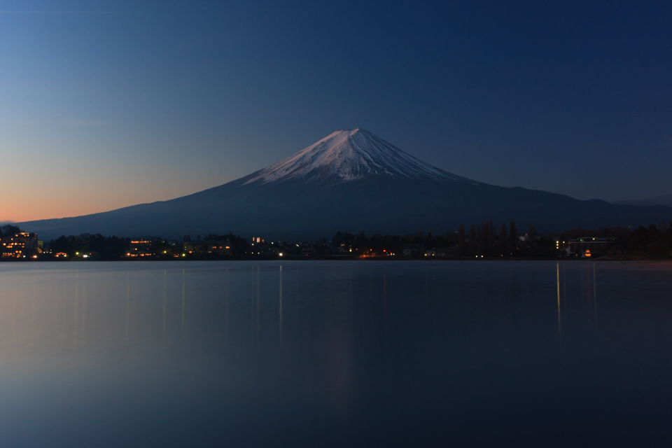 【富士山写真】 河口湖大橋横からの富士山